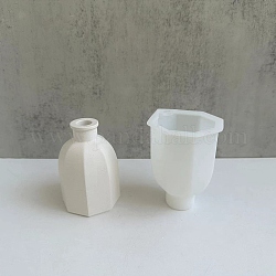 Diyの花瓶シリコーン金型  レジン型  UVレジン用  エポキシ樹脂工芸品作り  ホワイト  72x75.5x100mm  内径：62x62mm