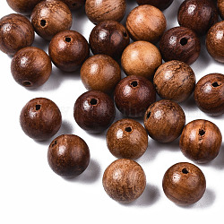 Perline di legno naturale, perle di legno cerate, undyed, tondo, cammello, 8mm, Foro: 1.5 mm, circa 2000pcs/500g