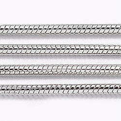 304 Stainless Steel Round Snake Chains, with Spool, Soldered, Stainless Steel Color, 0.9x0.9mm, about 32.8 Feet(10m)/roll