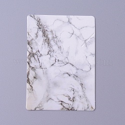 Karton Halskette Grafikkarten, Rechteck mit Marmormuster, weiß, 6.95x5x0.05 cm