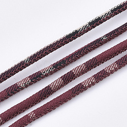 Cordones de tela redondas, de color rojo oscuro, 3mm, alrededor de 10.93 yarda (10 m) / rollo