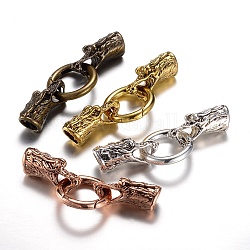 Anelli di chiusura a molla in lega, o anelli, con estremità del cavo, drago, colore misto, 6 gauge, 70mm