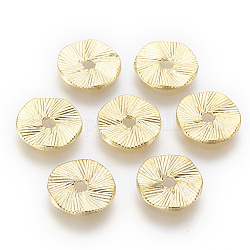 Perline in lega stile tibetano,  piombo e cadmio libero, rotondo e piatto, oro, circa13 mm di diametro, 1 mm di spessore, Foro: 2.5 mm