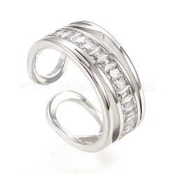 304 anelli gemelli in acciaio inox, anelli aperti, con chiaro zirconi, colore acciaio inossidabile, formato 6~9, diametro interno: 16~19mm