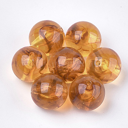 Acryl-Perlen, Nachahmung Edelstein-Stil, Runde, Sandy Brown, 30x29.5 mm, Bohrung: 3.5 mm, ca. 30 Stk. / 500 g