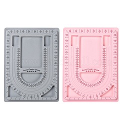 Пластиковые флокированные дизайнерские доски из бисера, для ожерелье дизайна, прямоугольник 9.33x12.99x5.12 дюйм, разноцветные