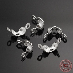 Argent sterling caches noeuds, 3mm, Trou: 1mm
