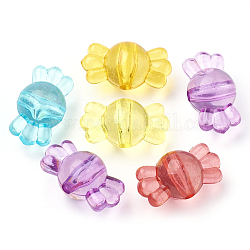 Transparente Acryl Perlen, Süßigkeiten, Mischfarbe, 16.5x9x9 mm, Bohrung: 1.5 mm, ca. 974 Stk. / 500 g