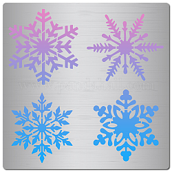 Weihnachts-Stanzschablonen aus Edelstahl, für DIY Scrapbooking / Fotoalbum, Dekorative Prägepapierkarte aus Papier, matte Edelstahlfarbe, Schneeflocke Muster, 160x160x0.5 mm