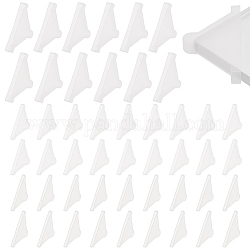 Olycraft 48 pz 3 stili protezione angolare in plastica per lastra di vetro, triangolo, fumo bianco, 25~37x49.5~67.5x4~9mm, diametro interno: 47.5~66x3~8mm, 16pcs / style
