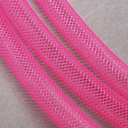 Cable de hilo de plástico neto, color de rosa caliente, 8mm, 30 yardas