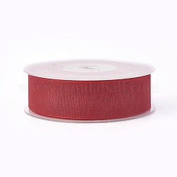 Rubans de polyester, rouge foncé, 1 pouce (25 mm), environ 100yards / rouleau (91.44m / rouleau)
