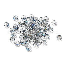 Perline semi di vetro, ab colore, rondelle, cielo azzurro, 4x3mm, foro: 1.2 mm 368 pezzi/borsa.
