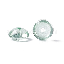Прозрачные стеклянные бусины, счеты/диск, средний аквамарин, 8.5x4.5 мм, отверстие : 1.6 мм