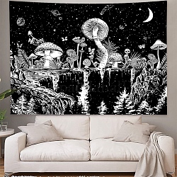 Tapisserie murale en polyester champignon, tapisserie trippy rectangle pour mur chambre salon, nuit, 1300x1500mm