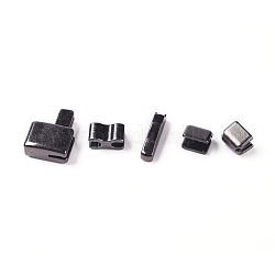 Bekleidungszubehör, Reißverschluss aus Eisen Reißverschluss Stopper und Stecker, zur Reparatur von Reißverschlüssen, Metallgrau, 17x13x6.5 mm