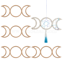 Fondos de canasta de madera, base de la cesta de ganchillo, para tejer suministros, diosa de la triple luna, 8x20x0.3 cm