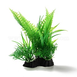 Décor de plantes aquatiques artificielles en plastique, pour aquarium, aquarium, verte, 75x50x150mm