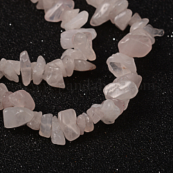 Chapelets de perles en quartz rose naturel, puce, 5~8mm, Trou: 0.3mm, environ 32~32.5 pouce / brin