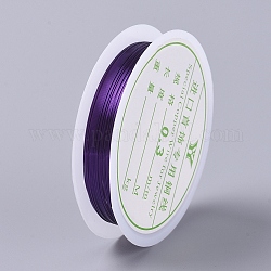 Круглый медный провод, для изготовления ювелирных изделий, фиолетовые, 0.3 мм, около 25 м / рулон