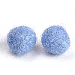 Palla in feltro di lana artigianale fai da te, decorazione artigianale, blu fiordaliso, 18~23mm