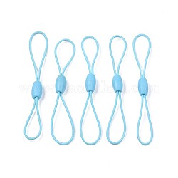 Cordino elastico, con fibbia in perline di silicone, per cartellini appesi, carte, chiavi, cielo azzurro, 65~78x1mm