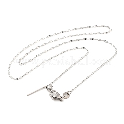 304 Edelstahl-Halskette für Damen, zur Herstellung von Perlenketten, Edelstahl Farbe, 16.77 Zoll (42.6 cm)