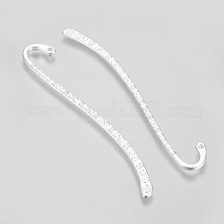 Tibetan Style Alloy Bookmarks, Cadmium Free & Lead Free, Silver, 84x4x2mm, Hole: 2mm