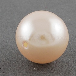 Pink Acrylic Imitation Pearl Round Beads for Chunky Kids Necklace, 20mm, Hole: 2mm