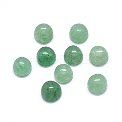 Cabochons d'agate d'onyx vert naturel, demi-rond / dôme, 4x1.5~2.5mm