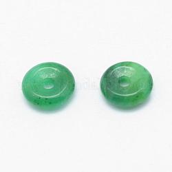 Myanmar natural de jade / burmese jade encantos, teñido, donut / pi disc, ancho de la rosquilla: 2.5 mm, 6x2mm, agujero: 1 mm