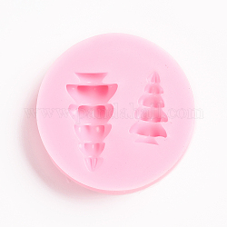 Food Grade Silicone Molds, Fondant Molds, For DIY Cake Decoration, Chocolate, Candy, UV Resin & Epoxy Resin Jewelry Making, Tree, Pink, 60x16mm, Tree: 38x20mm and 27x16mm