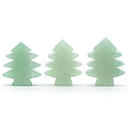 ナチュラルグリーンアベンチュリンホームディスプレイデコレーション  クリスマスツリー  40~42x32~35x5~8mm