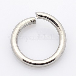 304 Edelstahl offenen Ringe springen, Edelstahl Farbe, 3x0.6 mm, 22 Gauge, Innendurchmesser: 1.8 mm