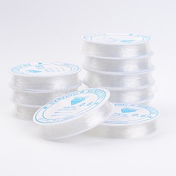 Klarer elastischer Kristallfaden, dehnbare Perlenschnur, für die Herstellung von Perlenschmuck, 0.6 mm, ca. 11.48 Yard (10.5m)/Rolle