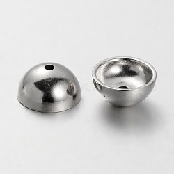 CCB Plastic Bead Caps, Half Round/Dome, Apetalous, Platinum, 14x7mm, Hole: 2mm, Inner Diameter: 12mm