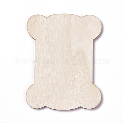Wood Thread Winding Boards, for Cross-Stitch, Bone, BurlyWood, 72.5x56~56.5x2.5mm