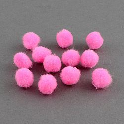 DIY Muñeca craft Pom Pom hilo Pom Pom bolas, color de rosa caliente, 10mm, aproximamente 2000 unidades / bolsa