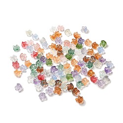 Transparent Glass Beads, Bell, Mixed Color, 15.5x16.5x11.5mm, Hole: 1.5mm