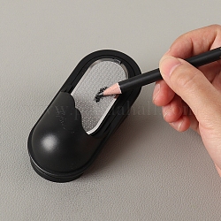 Bloc de taille-crayon ovale pour crayon de dessin de croquis d'art, broyeur à crayons, taille-crayon de peinture, noir, 9.8x4.6x4.6 cm