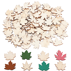 Olycraft 99 pz ritagli di foglie di acero in legno fette di legno vuote non finite foglie di acero pezzi di legno ritagli di legno ornamenti per la lavorazione fai da te etichette regalo decorazioni per feste autunnali