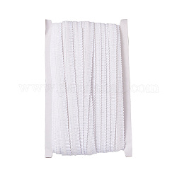 Cotton Braided Ribbons, with Card Paper, White, 5/8 inch(15mm), about 27.34 Yards(25m)/Card