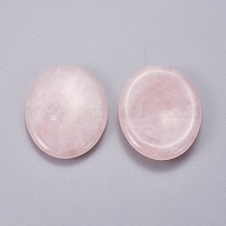 Pietra naturale di preoccupazione del pollice del quarzo rosa di forma ovale, per la guarigione energetica, meditazione, massaggio e decorazione, 45x35x6~7.5mm