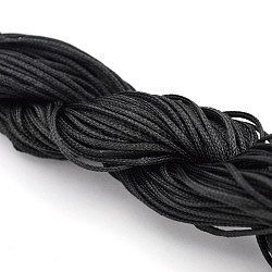 22 filo m gioielli di nylon, cavo di nylon per i braccialetti che fanno, nero, 1mm