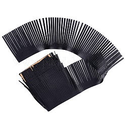 Pandahall elite 2 metro pu nappe in finta pelle rifiniture, per accessori di costume, nero, 100~105x0.5mm