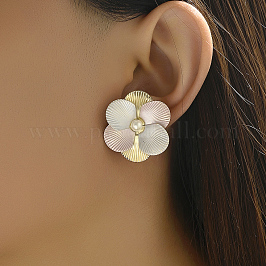 Милые серьги-гвоздики из цинкового сплава в виде цветка для свидания, подарок на день святого валентина, золотые, 30x30 мм