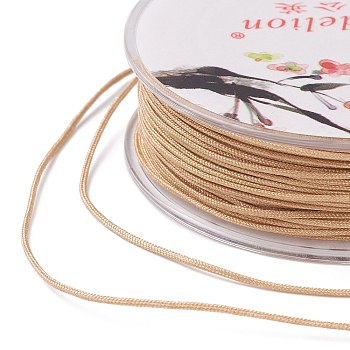 Cordón de nailon, para nudo chino kumihimo cuerda, blanco navajo, 0.5mm, aproximamente 40 m / rollo