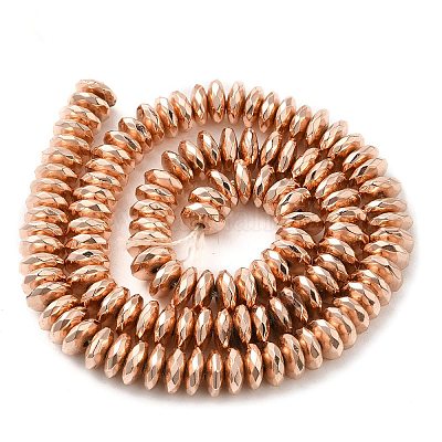 Гальванизировать немагнитных синтетический гематит бисер пряди G-L485-06C-LRG-1