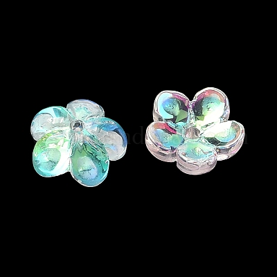 Окрашенные и нагретые стеклянные колпачки для бусин GLAA-C042-01P-1