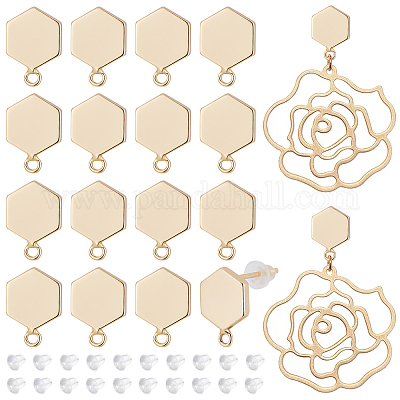 14KY Hexagon Bee charm